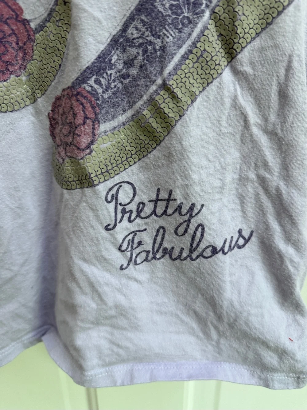 Old Navy 4T Girls Light Purple Pretty Fabulous Short Sleeve Tee Shirt Top Blouse